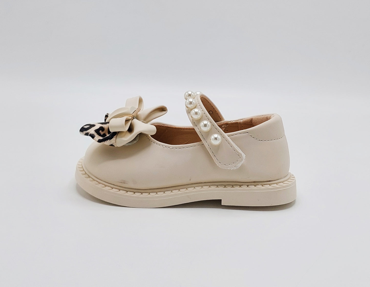 Kids Soft Sole Fancy Pumps - TZ02 (Beige)