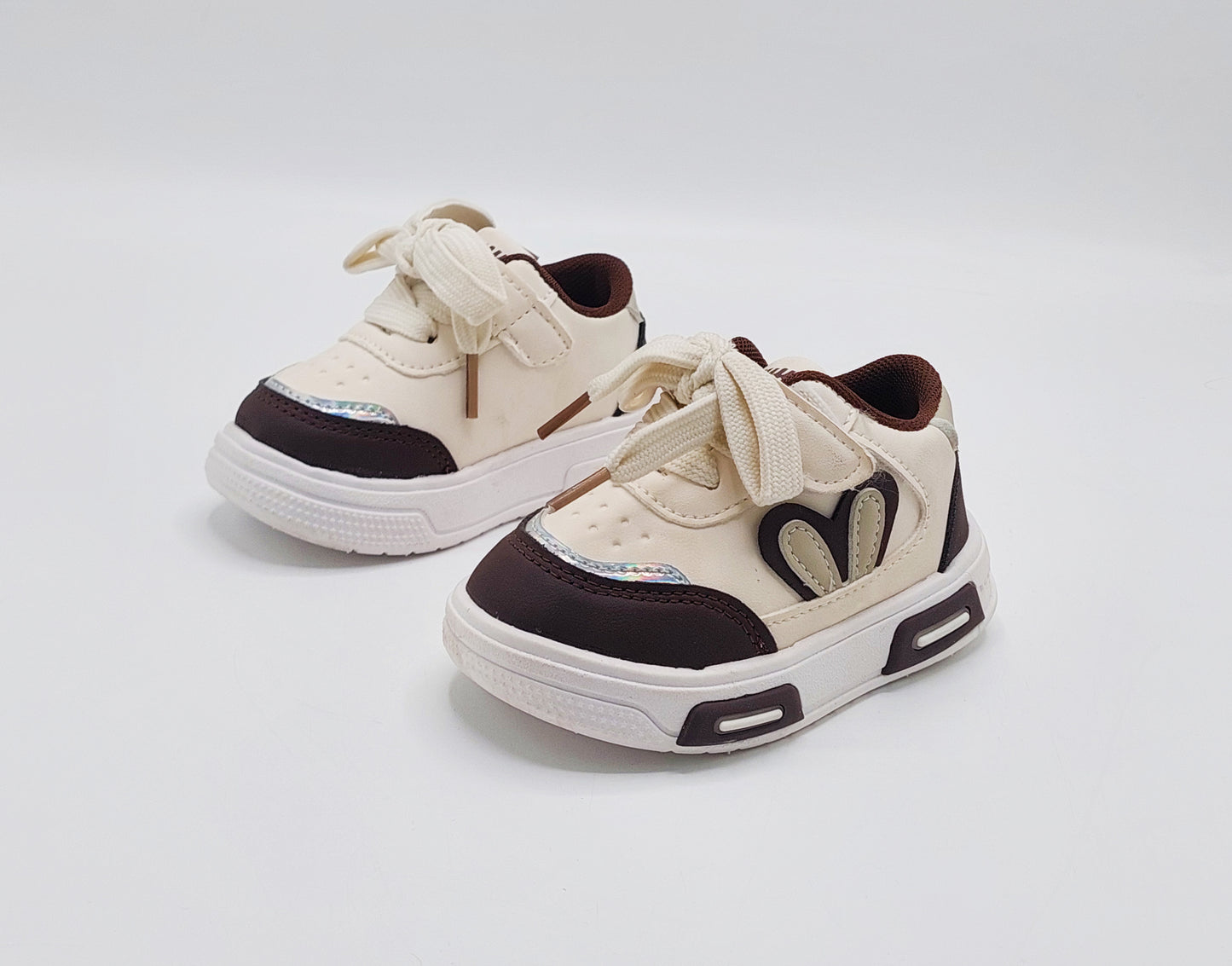 Lights in Sole Soft Sole Sneakers for Kids - A65 (Brown)
