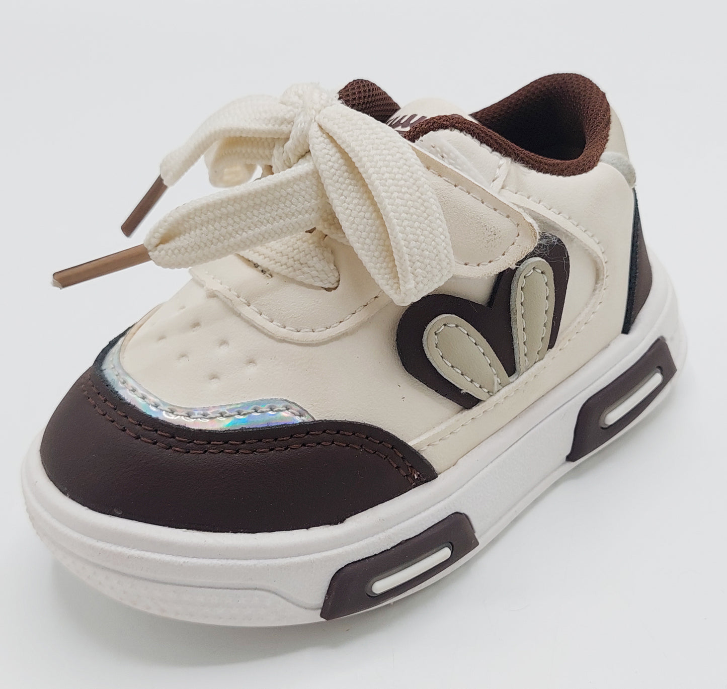 Lights in Sole Soft Sole Sneakers for Kids - A65 (Brown)