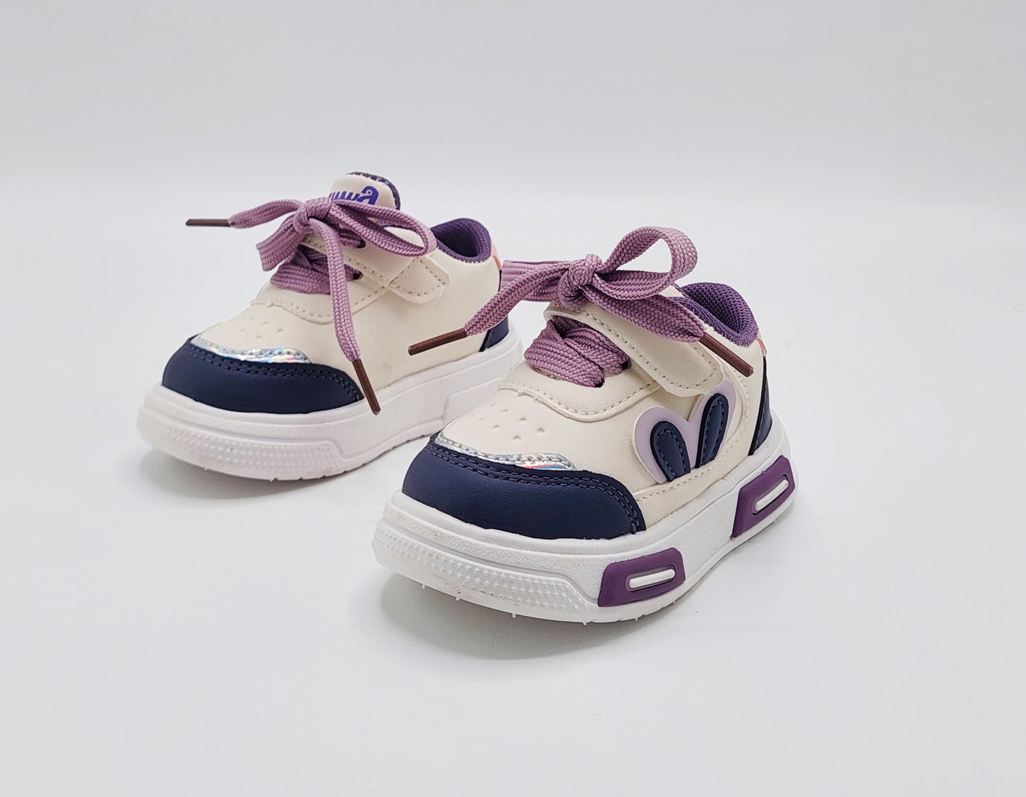 Lights in Sole Soft Sole Sneakers for Kids - A65 (Purple)