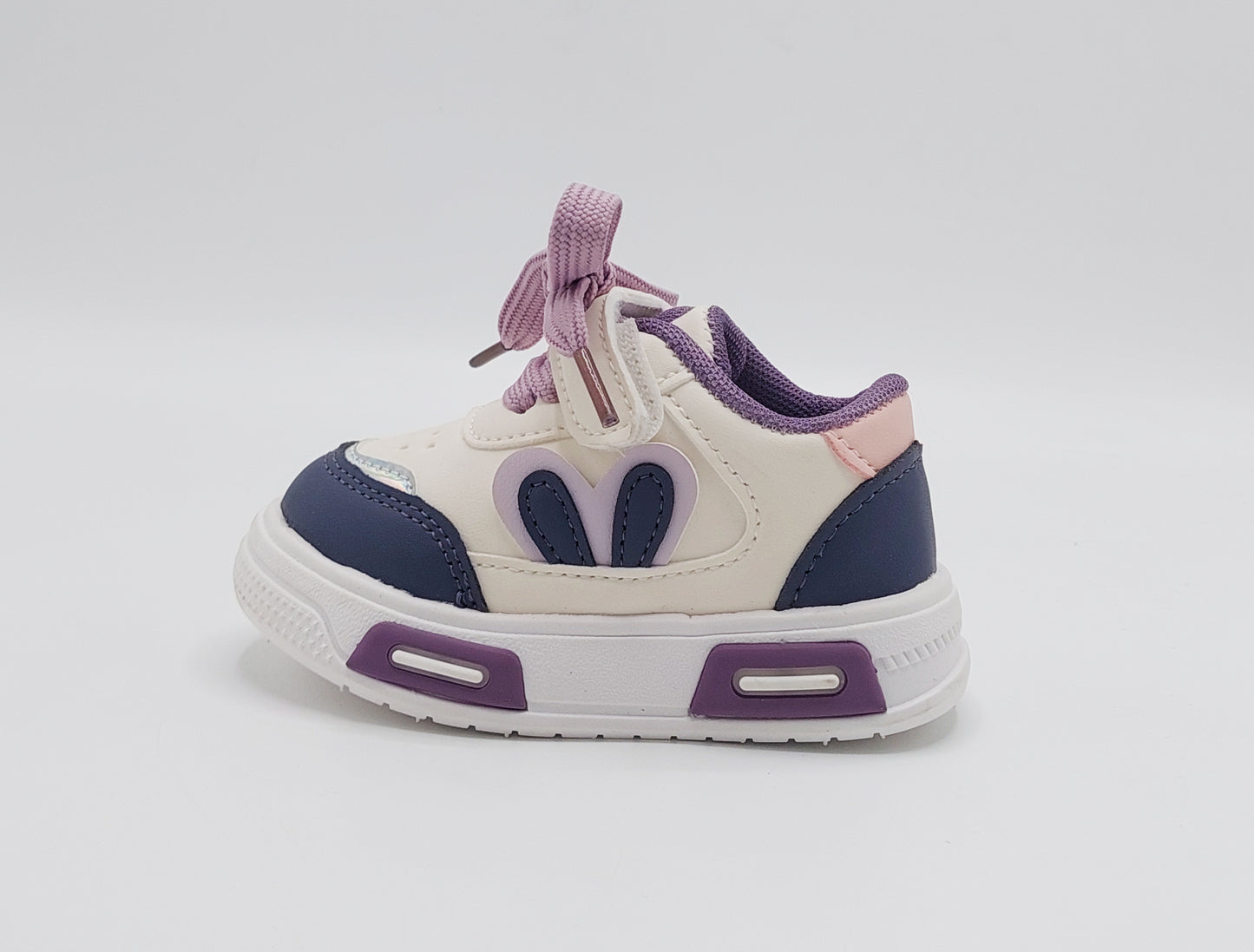 Lights in Sole Soft Sole Sneakers for Kids - A65 (Purple)