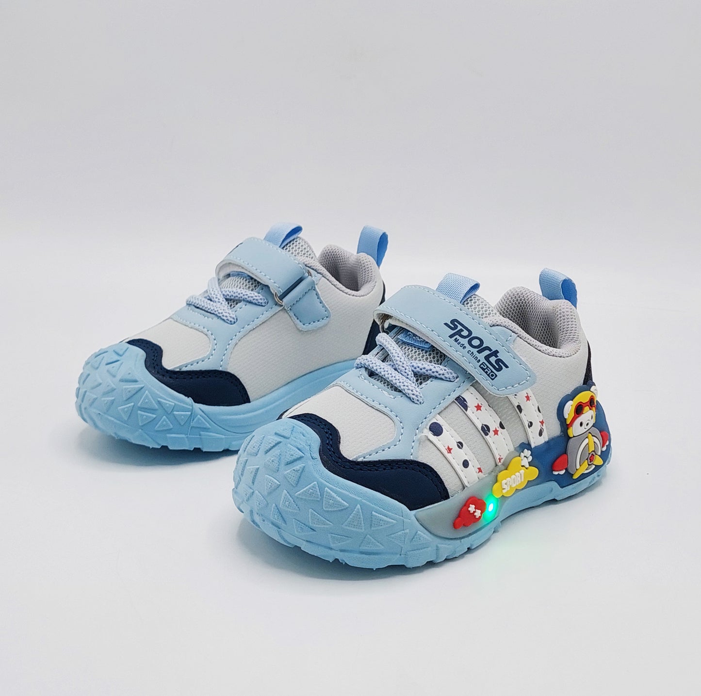 Lights in Sole Cute Design Sneakers for Kids - BTM04 (Blue)