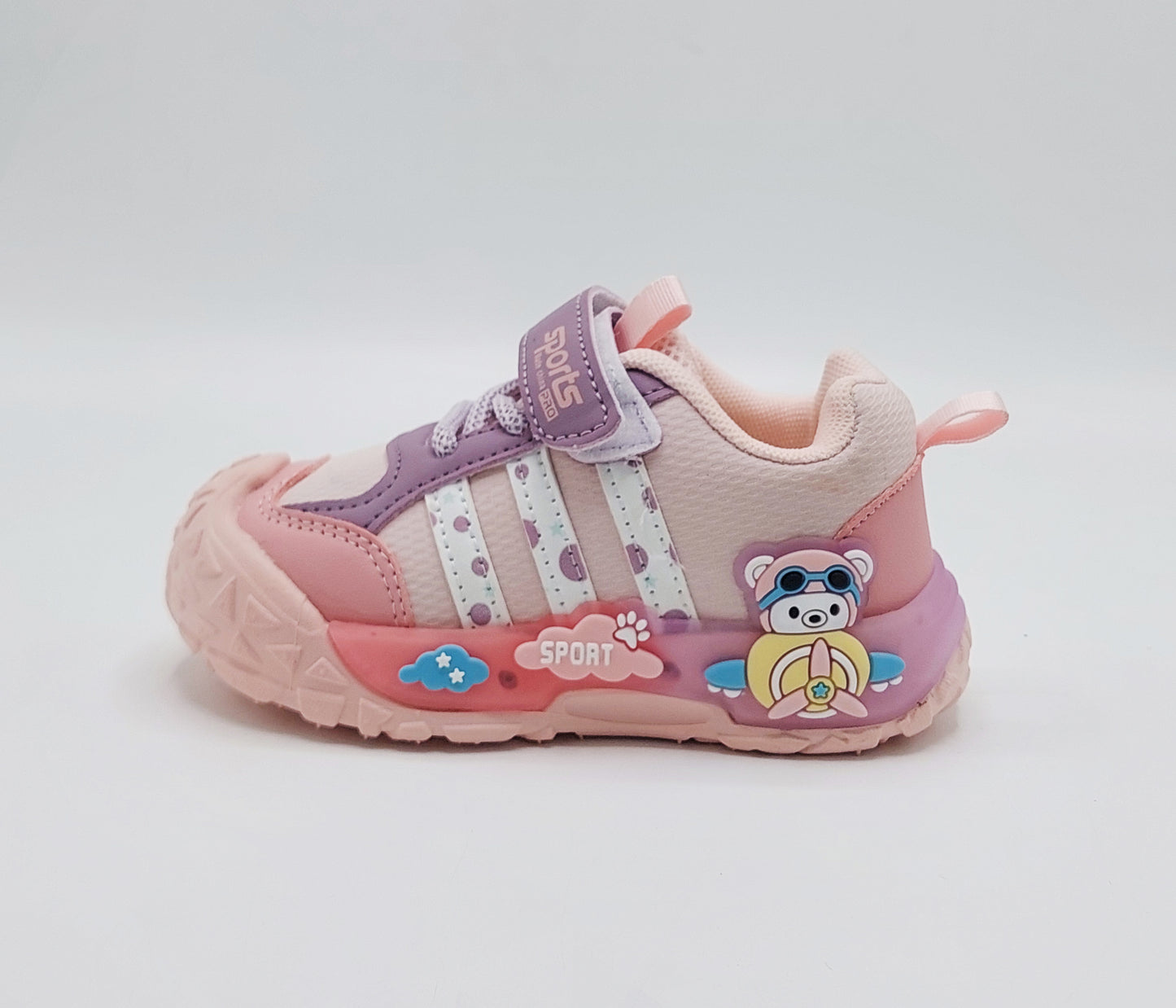Lights in Sole Cute Design Sneakers for Kids - BTM04 (Pink)