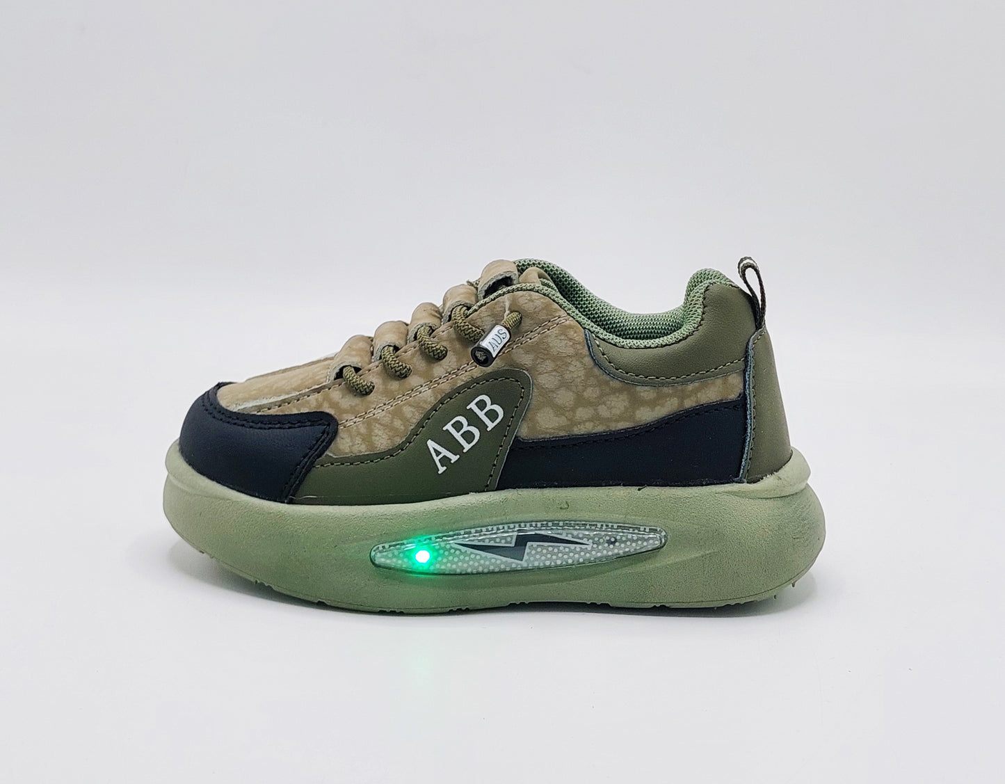 Lights in Sole New Trendy Design Sneakers for Kids - ABB512 (Green)