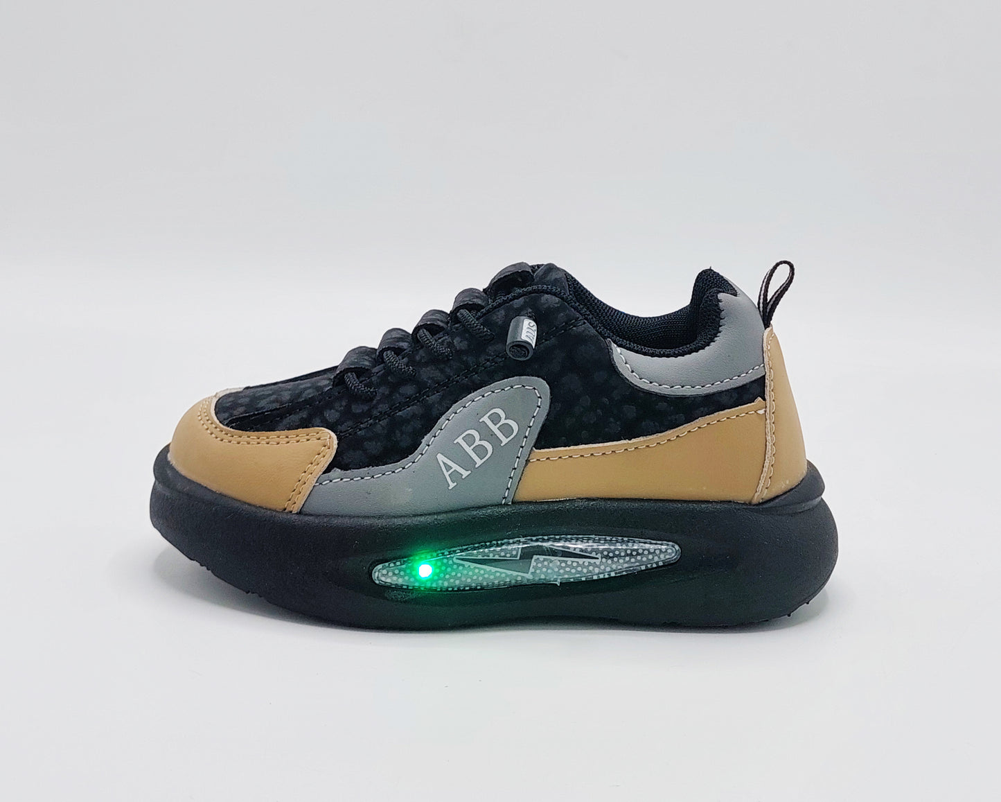 Lights in Sole New Trendy Design Sneakers for Kids - ABB512 (Black)