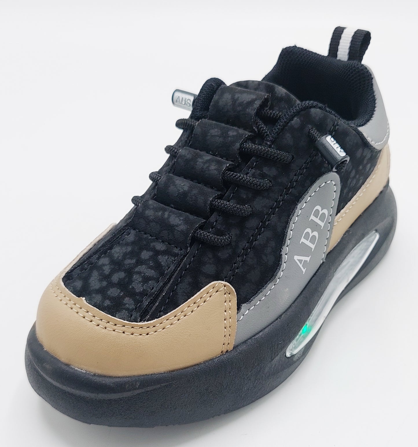 Lights in Sole New Trendy Design Sneakers for Kids - ABB512 (Black)