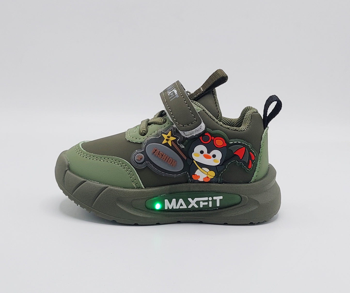 Lights in Sole Cute Design Shoes For Kids - SR552 (Green)