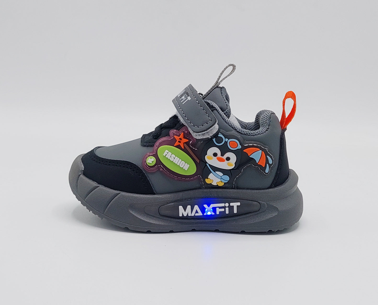 Lights in Sole Cute Design Shoes For Kids - SR552 (Black)