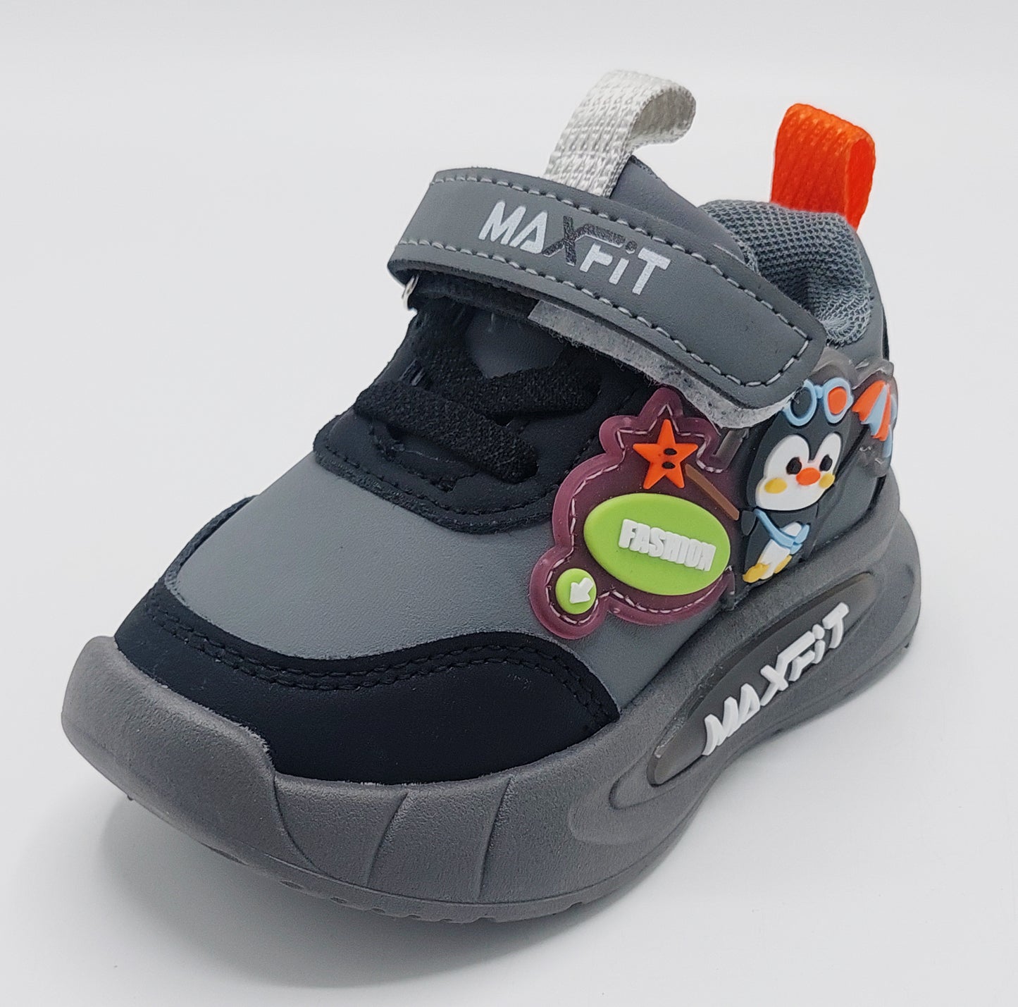 Lights in Sole Cute Design Shoes For Kids - SR552 (Black)