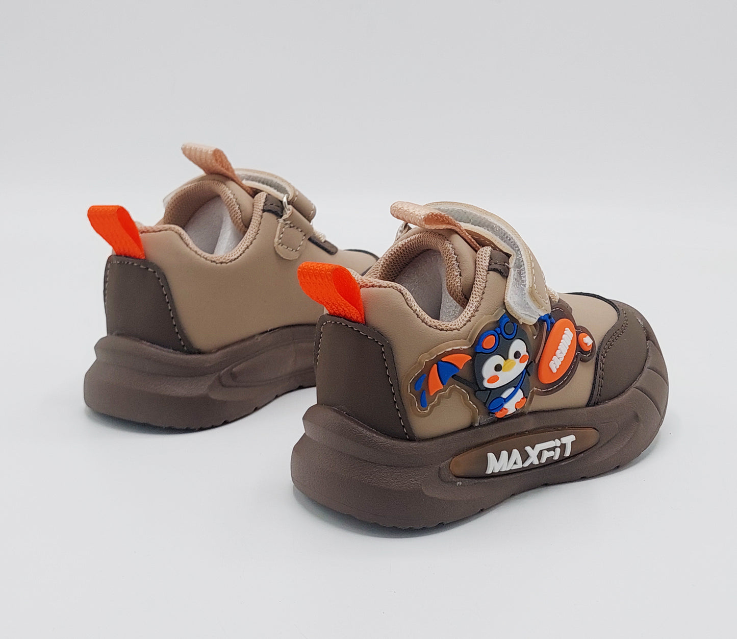 Lights in Sole Cute Design Shoes For Kids - SR552 (Brown)