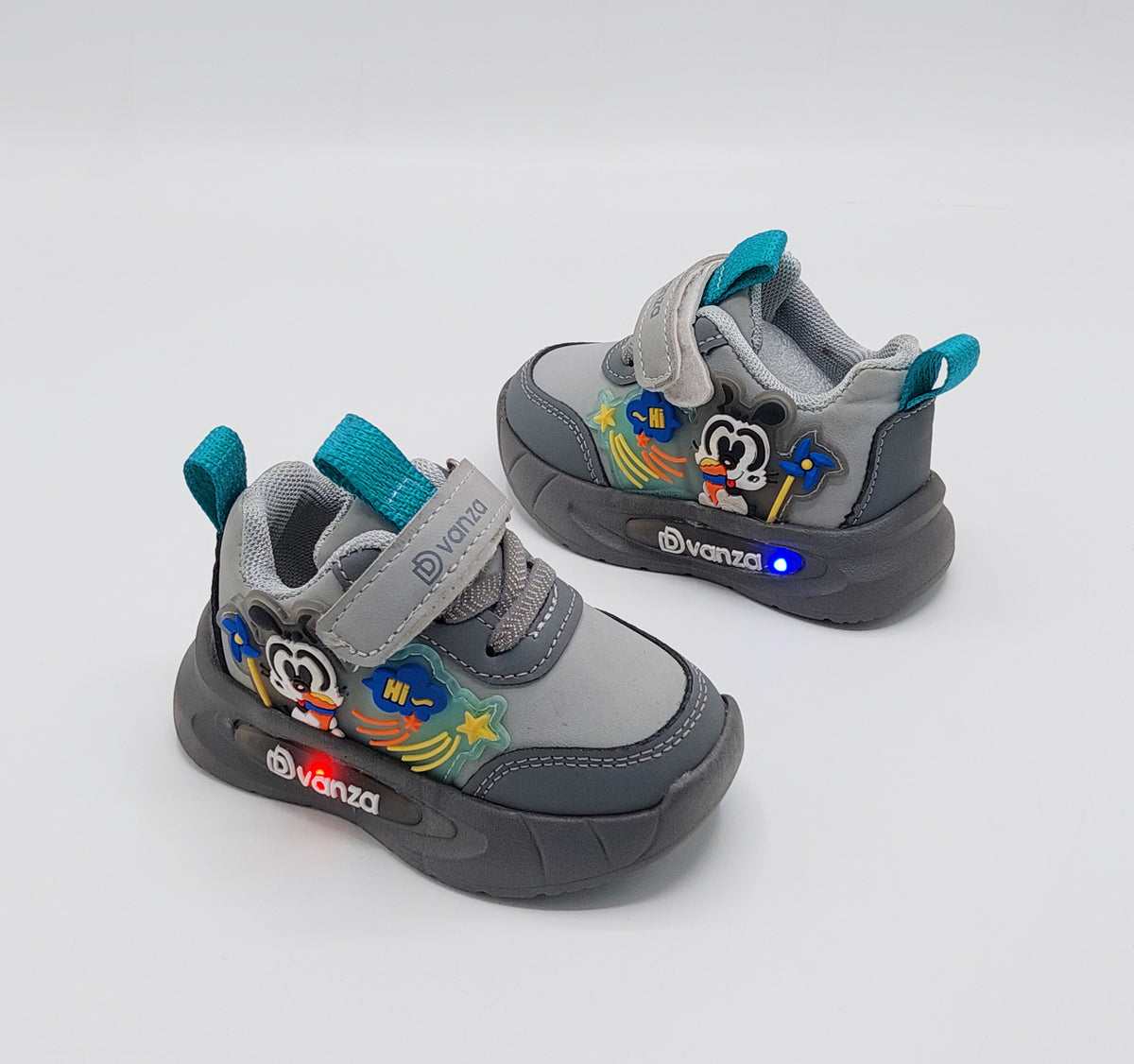 Lights in Sole Mickey theme Shoes for Kids - DVM1 (Gray)