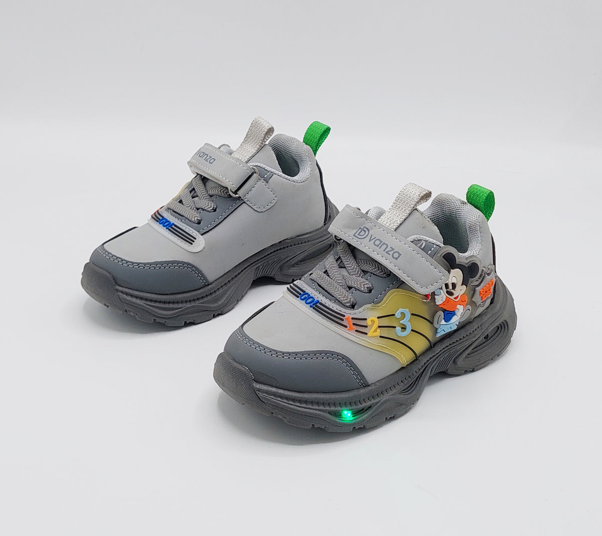 Lights in Sole Mickey theme Shoes for Kids - DVM2 (Gray)