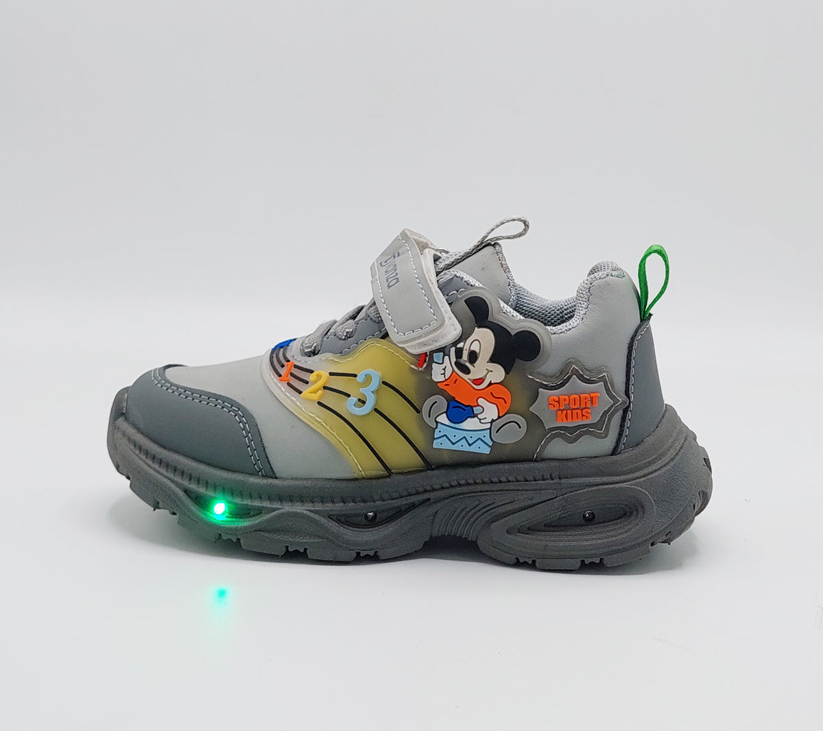 Lights in Sole Mickey theme Shoes for Kids - DVM2 (Gray)