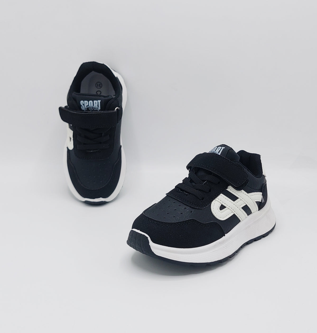 Premium Quality Trendy Look Sneakers for Kids - ART88 (Black)