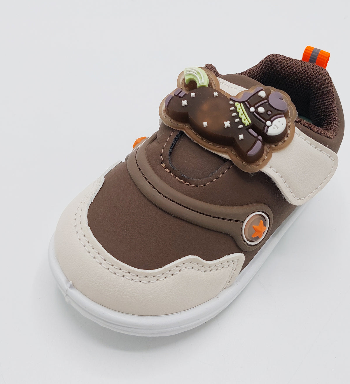 Touch Lights Soft Sole Shoes For Kids - BB1 (Brown)