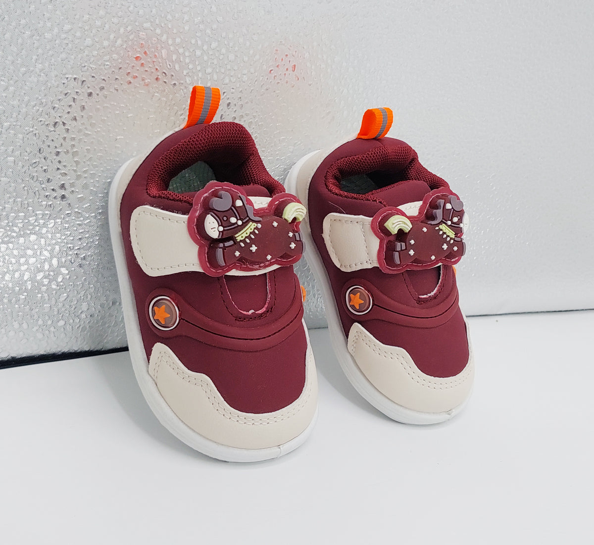 Touch Lights Soft Sole Shoes For Kids - BB1 (Maroon)