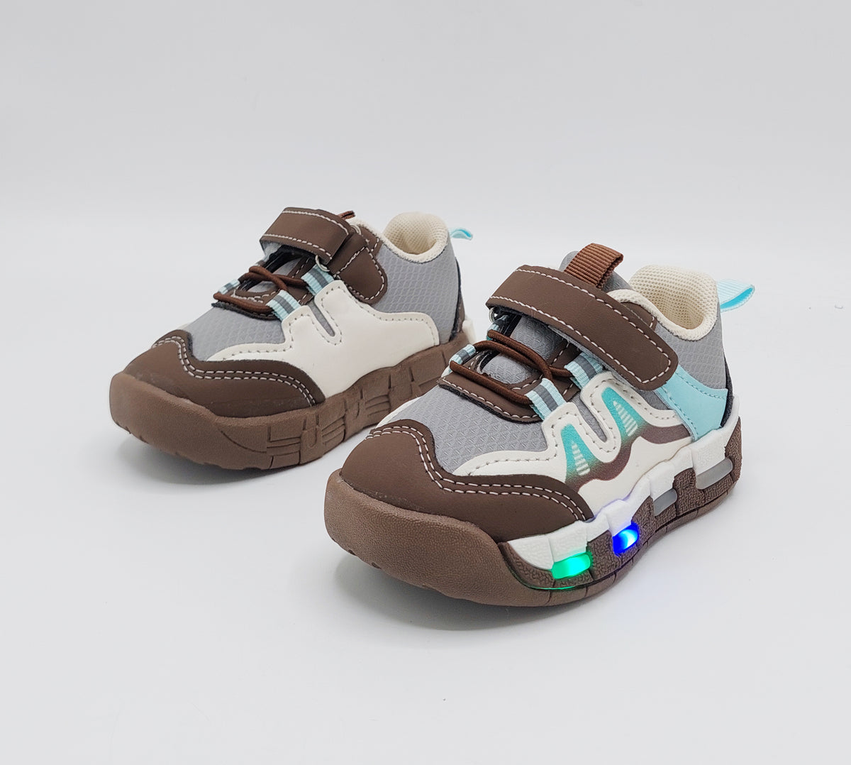 Lights In Sole Trendy Look Sneakers for Kids - BRV1 (Brown)