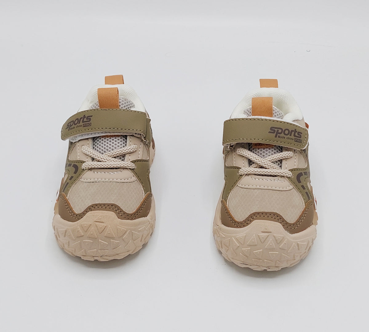 Lights in Sole Cute Design Sneakers for Kids - BG07 (Khaki)