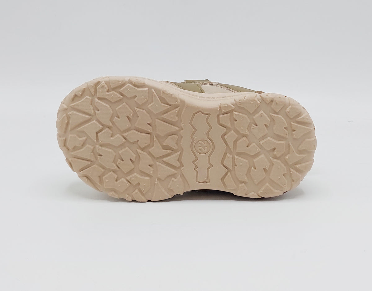 Lights in Sole Cute Design Sneakers for Kids - BG07 (Khaki)