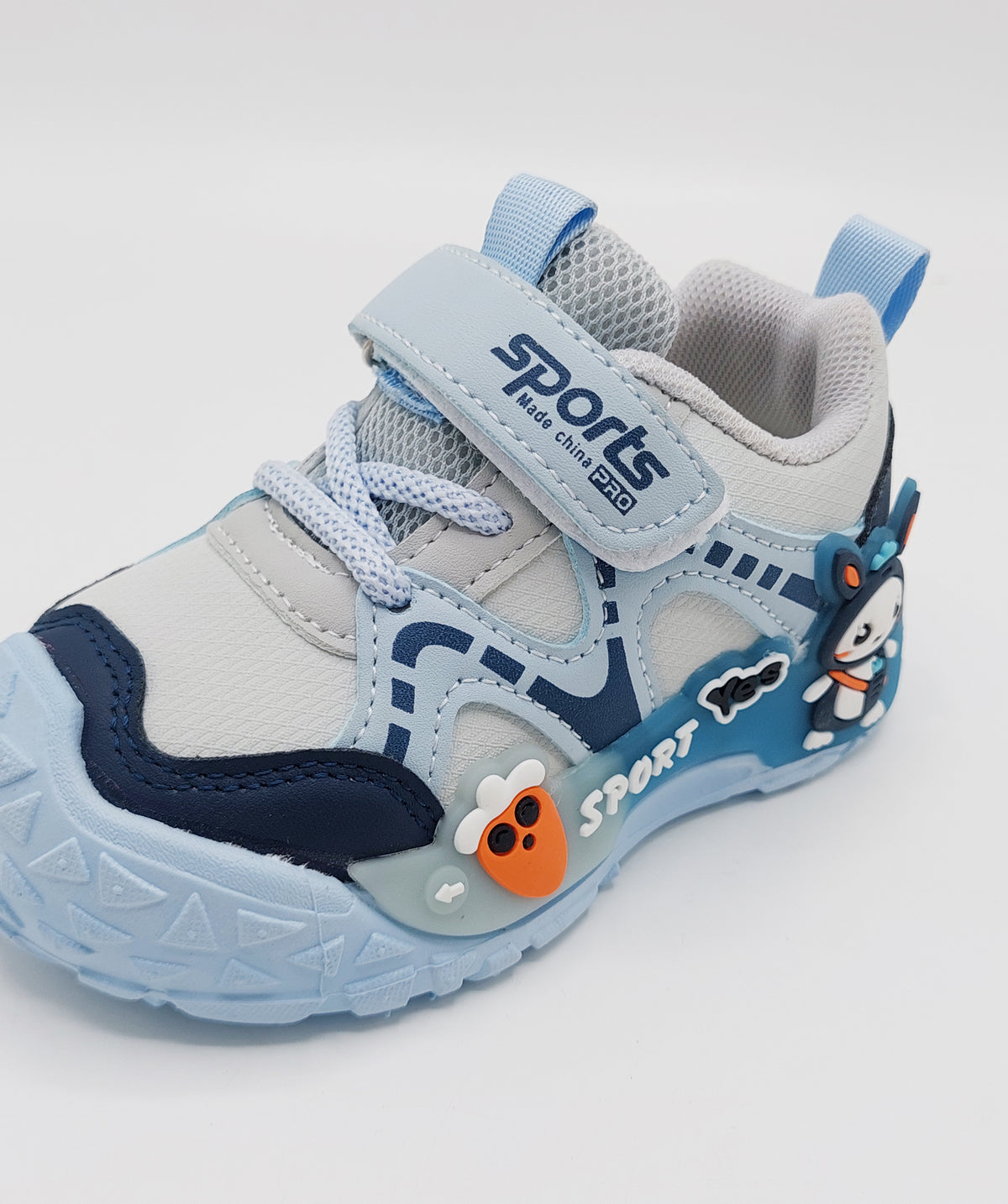 Lights in Sole Cute Design Sneakers for Kids - BG07 (Blue)
