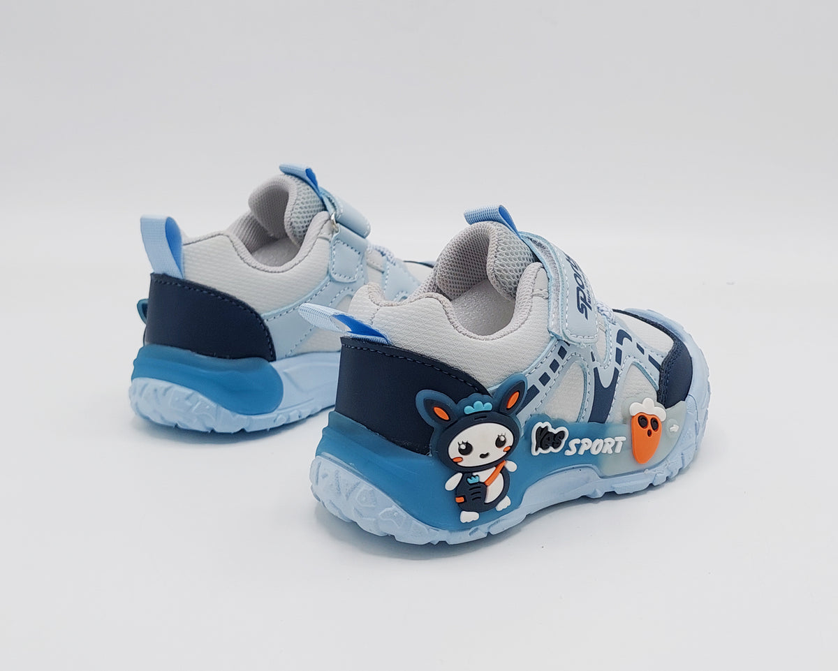 Lights in Sole Cute Design Sneakers for Kids - BG07 (Blue)