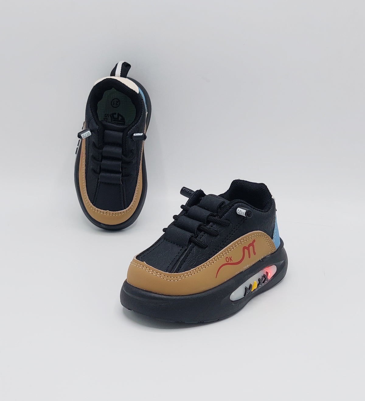Lights in Sole New Trendy Look Shoes for Kids - MTL02 (Black)