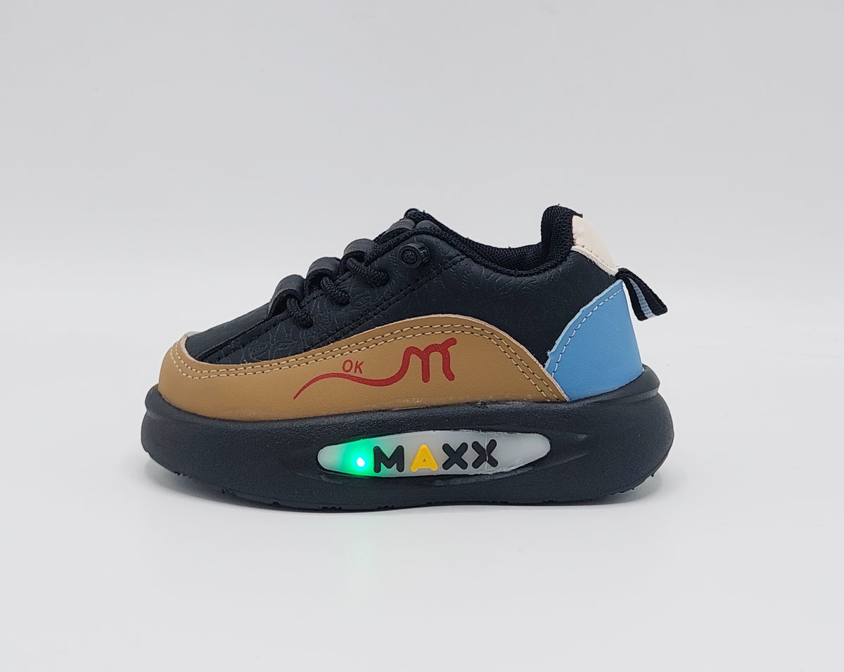 Lights in Sole New Trendy Look Shoes for Kids - MTL02 (Black)