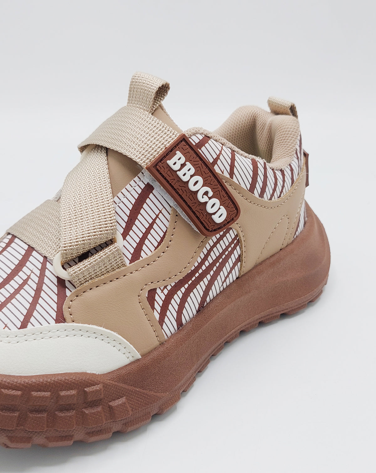 Premium Quality Sporty Look Sneakers for Kids - BMW0213 (Khaki)