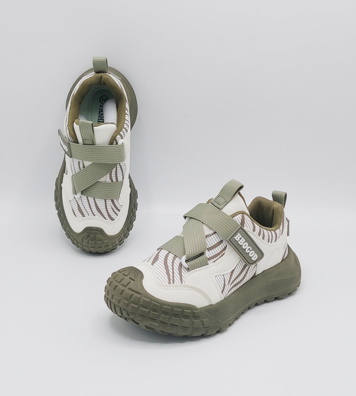 Premium Quality Sporty Look Sneakers for Kids - BMW0213 (Green)