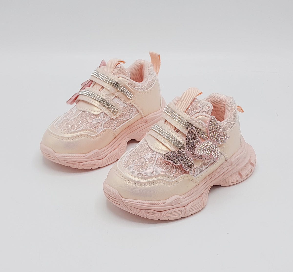 Beautiful Design Fancy Look Sneakers for Kids Girls - LO108 (Pink)