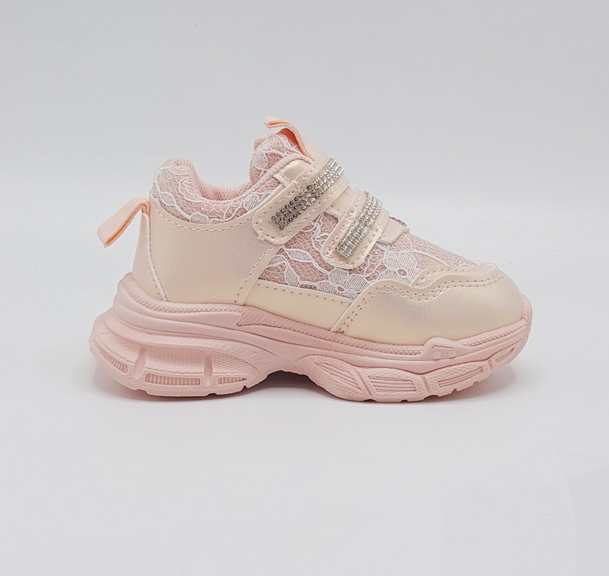 Beautiful Design Fancy Look Sneakers for Kids Girls - LO108 (Pink)