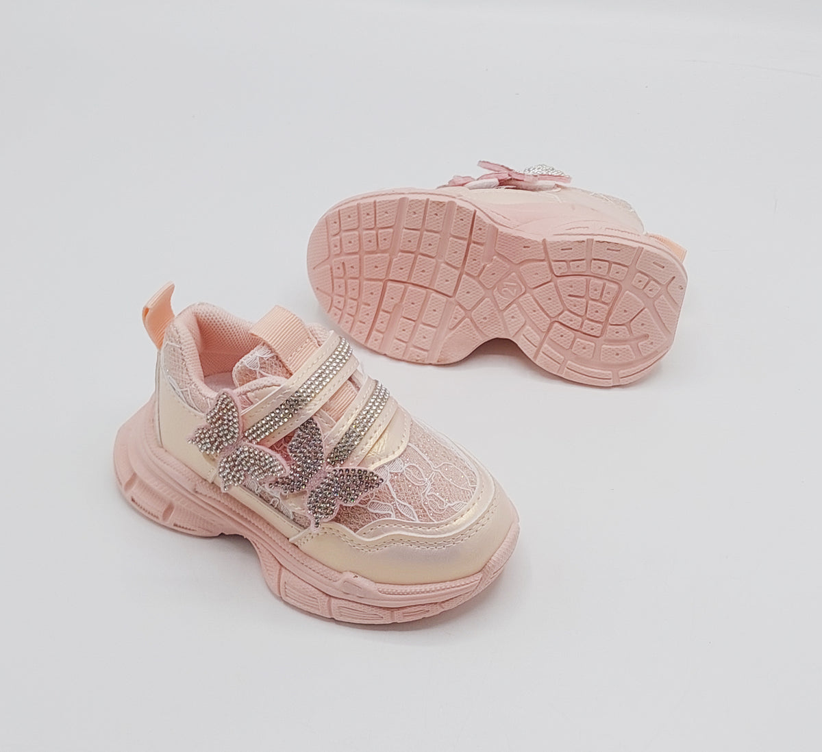 Beautiful Design Fancy Look Sneakers for Kids Girls - LO108 (Pink)