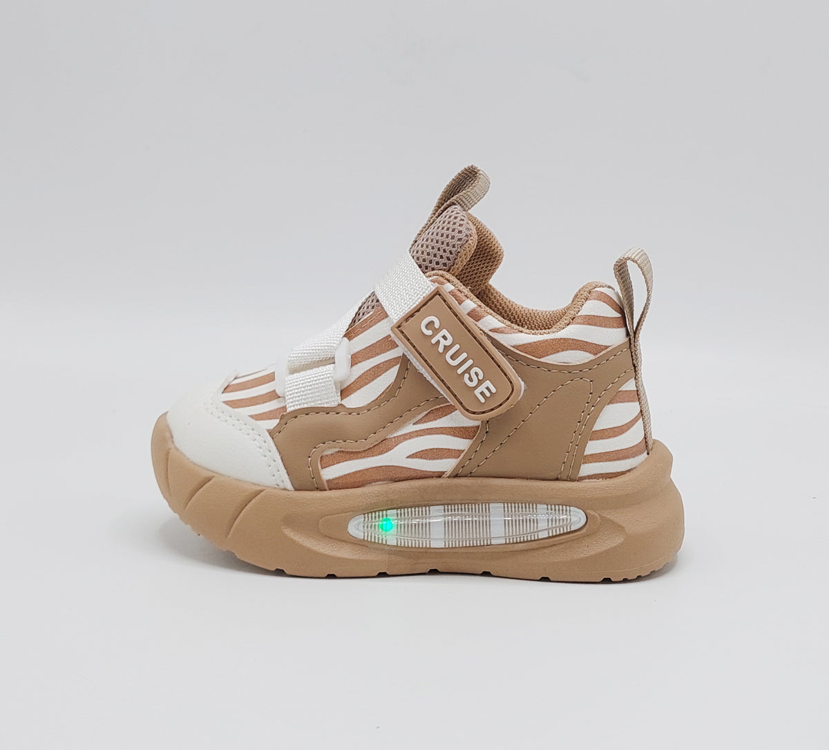 Lights in Sole Trendy Look Sneakers for Kids - LO110 (Beige)
