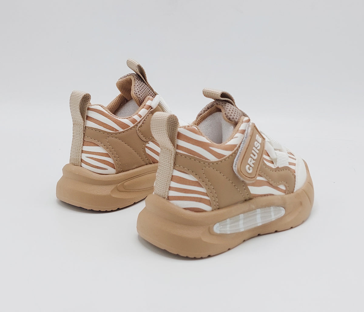 Lights in Sole Trendy Look Sneakers for Kids - LO110 (Beige)