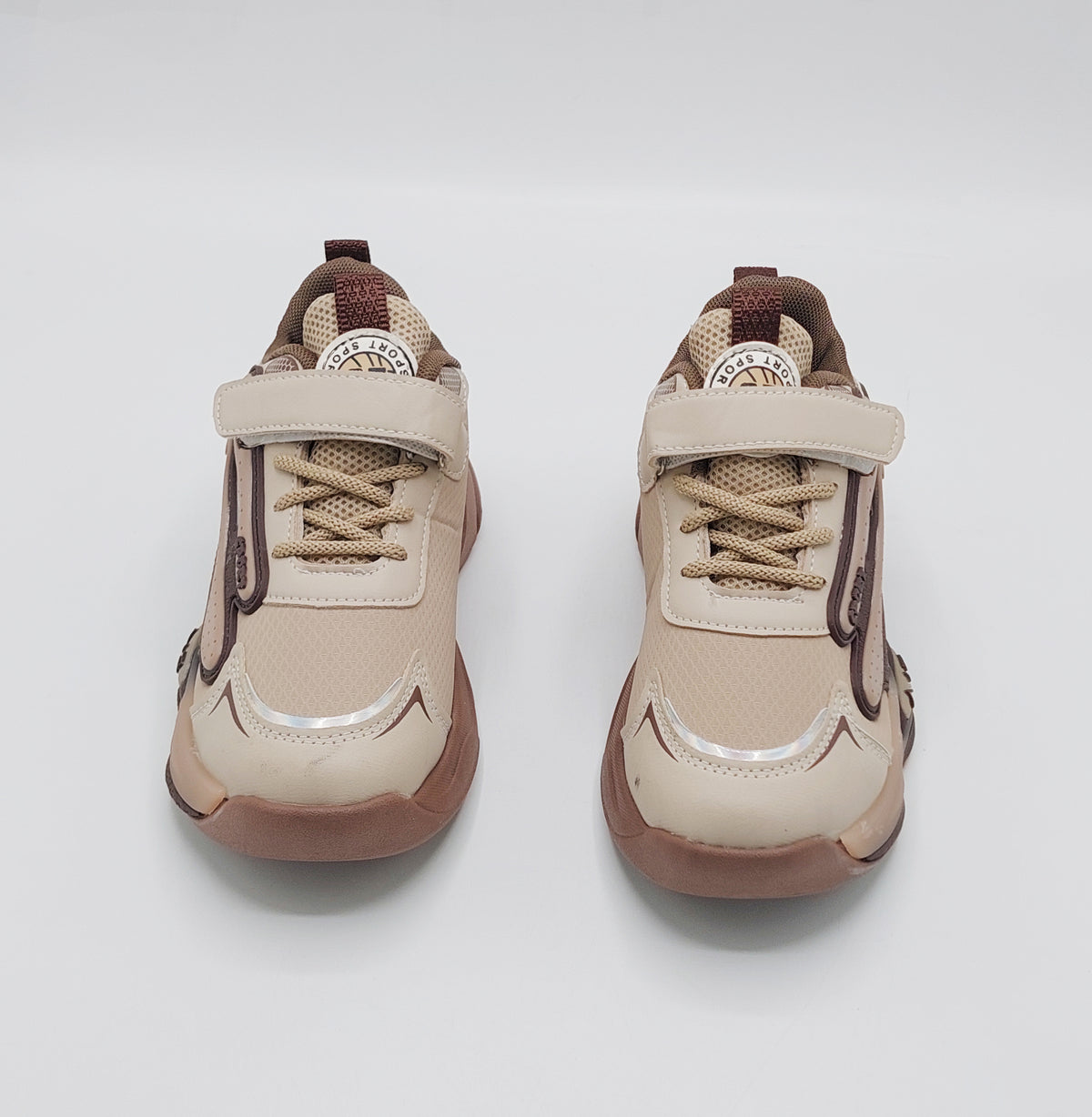 Premium Quality Sporty Look Sneakers for Kids - PF619 (Khaki)