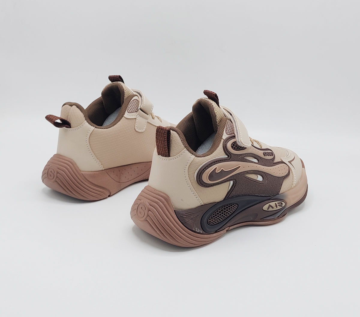 Premium Quality Sporty Look Sneakers for Kids - PF619 (Khaki)