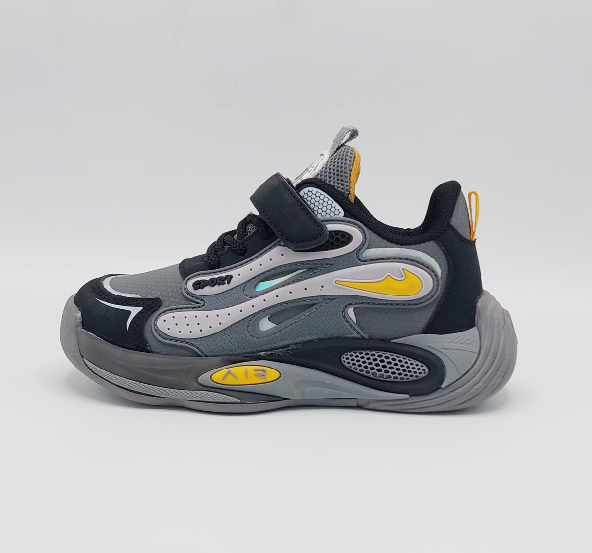 Premium Quality Sporty Look Sneakers for Kids - PF619 (Gray)