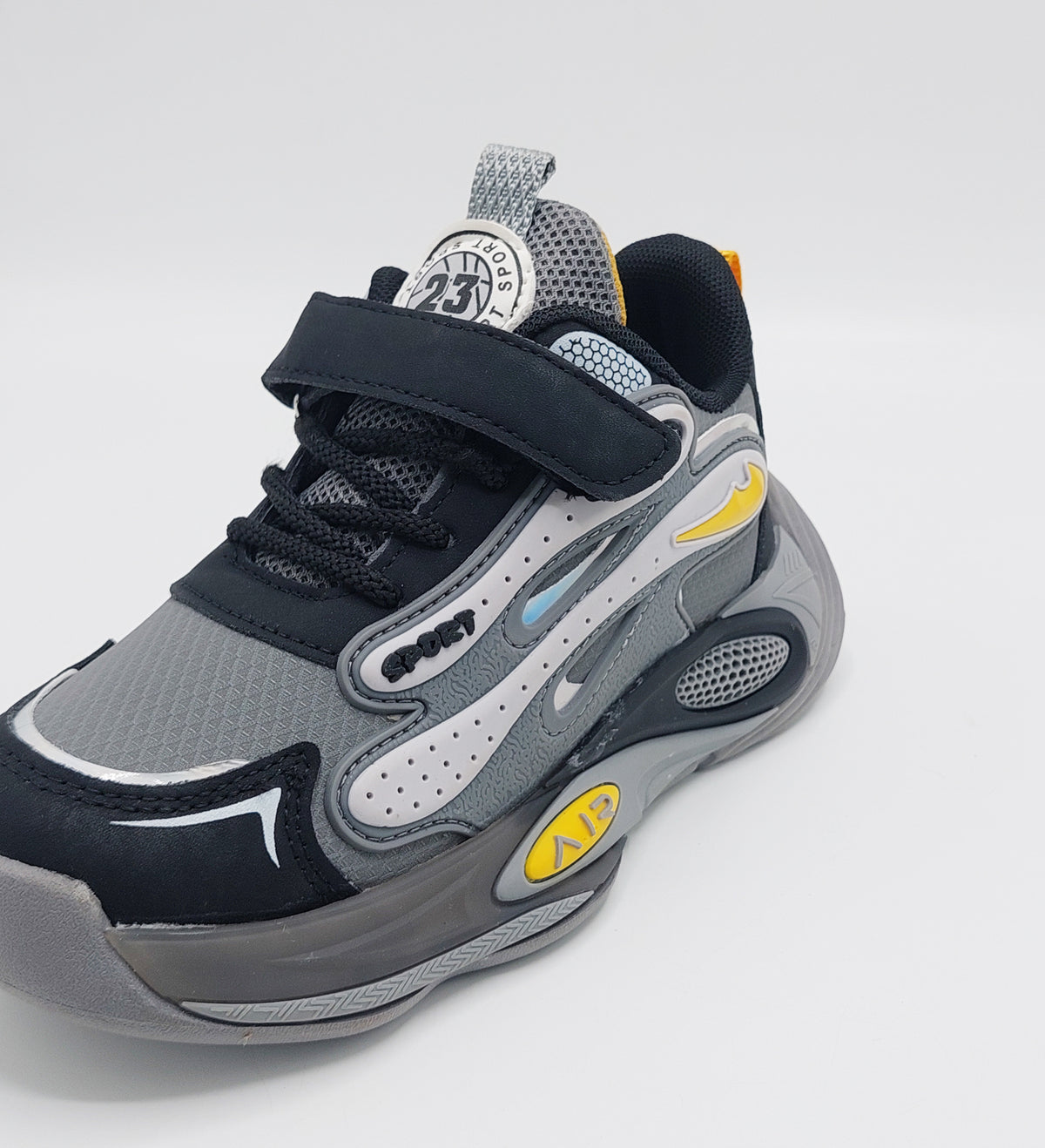 Premium Quality Sporty Look Sneakers for Kids - PF619 (Gray)