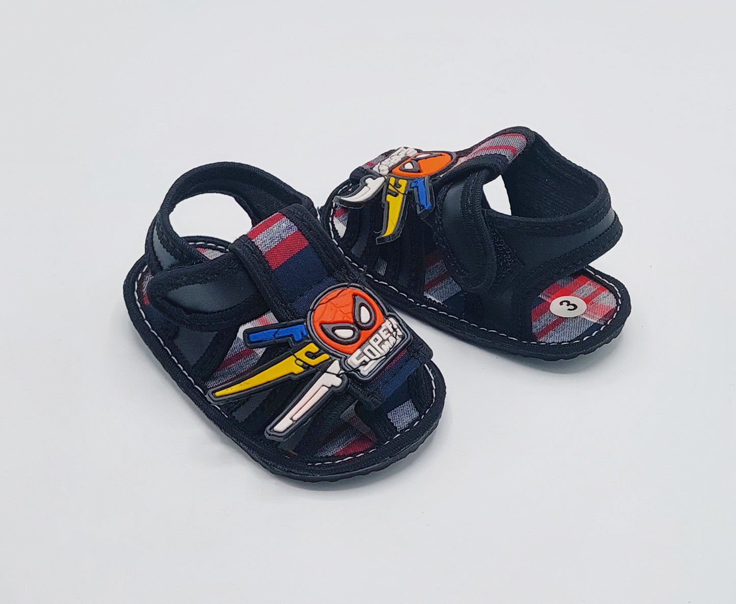 Spiderman Themed Light-weight New Born Baby Zero Size Sandals