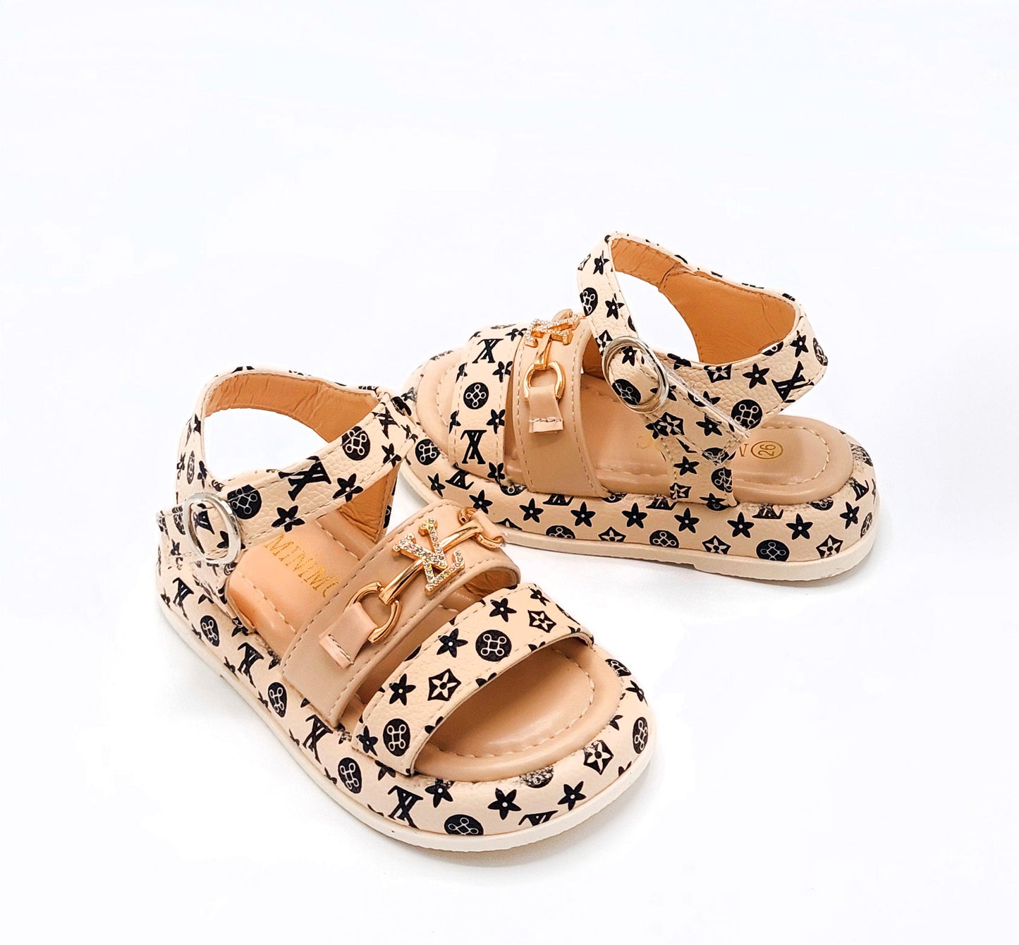 Beautiful Printed Design Soft Sole Fancy Sandals for Kids - YK21