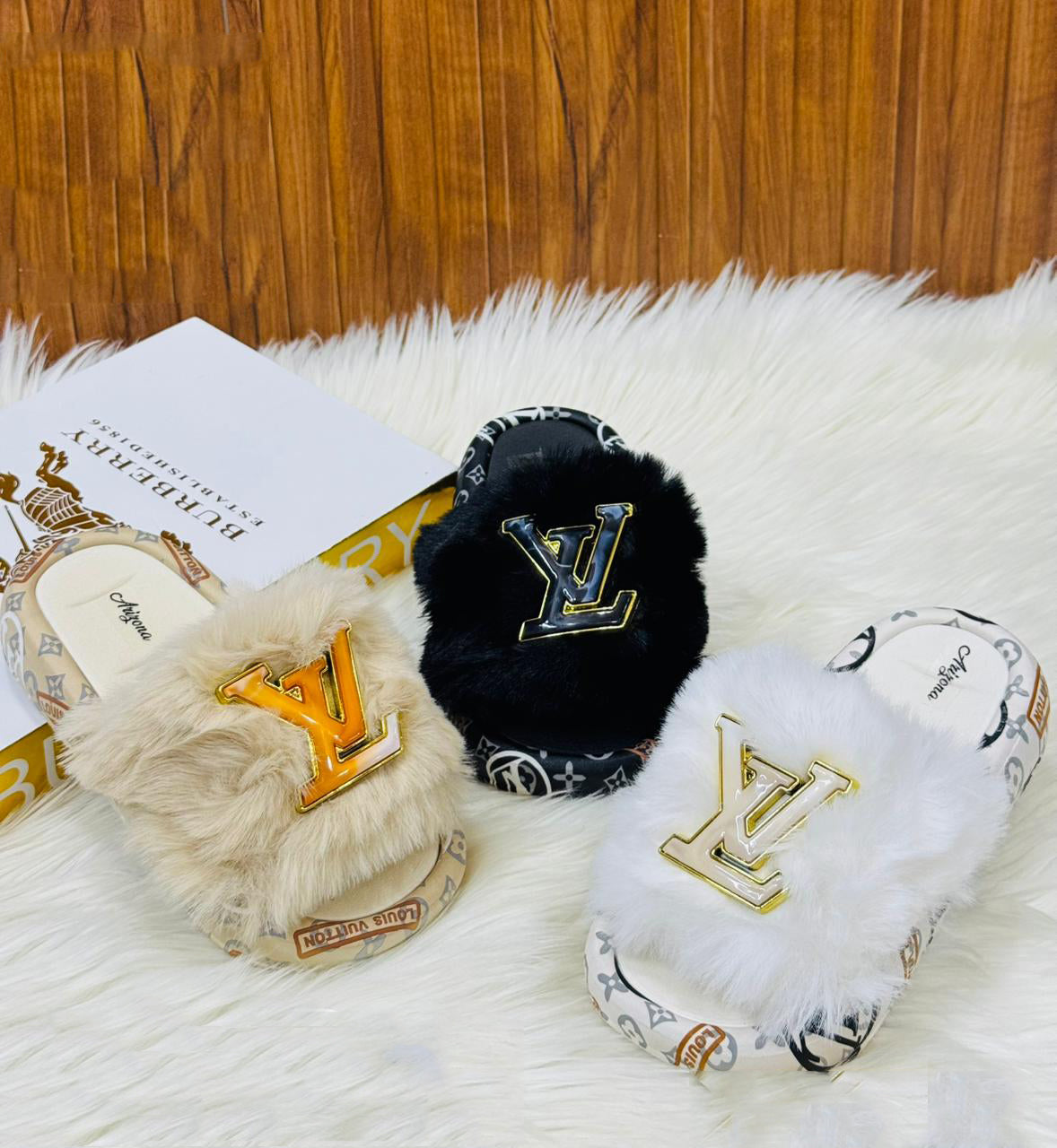 Girls Soft Comfy Fur Softies Slippers for Kids - BA108