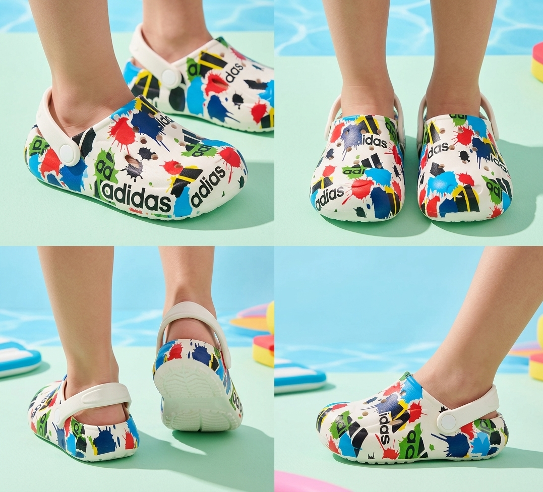 Colorful Crocs for Kids - ADC (White)