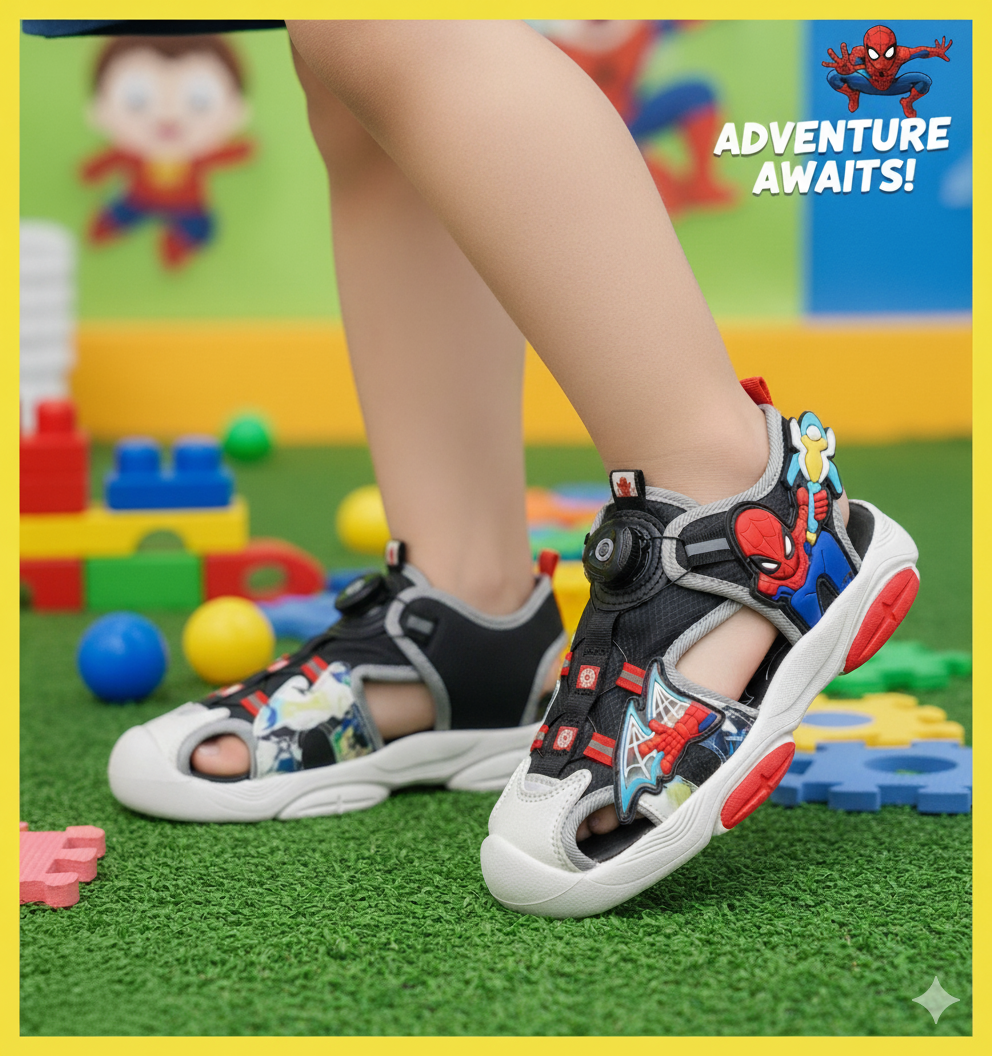 Autolace Spiderman Theme Sandals for Kids - Y112
