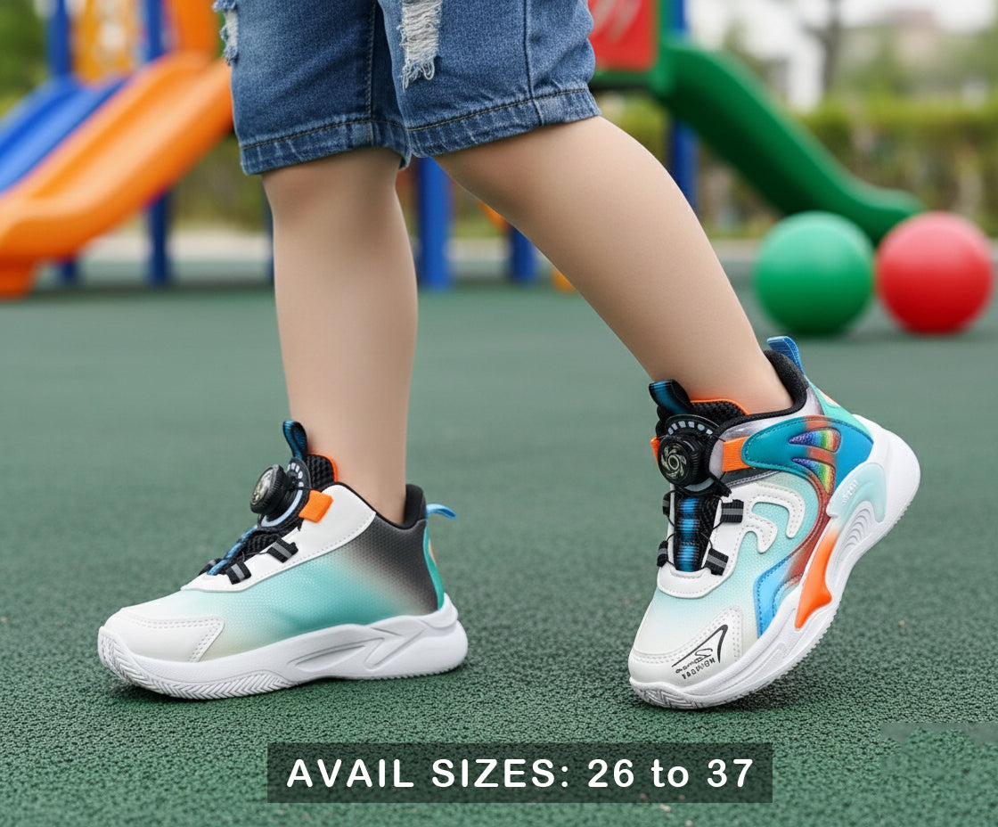 Premium Quality Autolcae Design Sneakers for Kids - PA518 (Sky Blue)