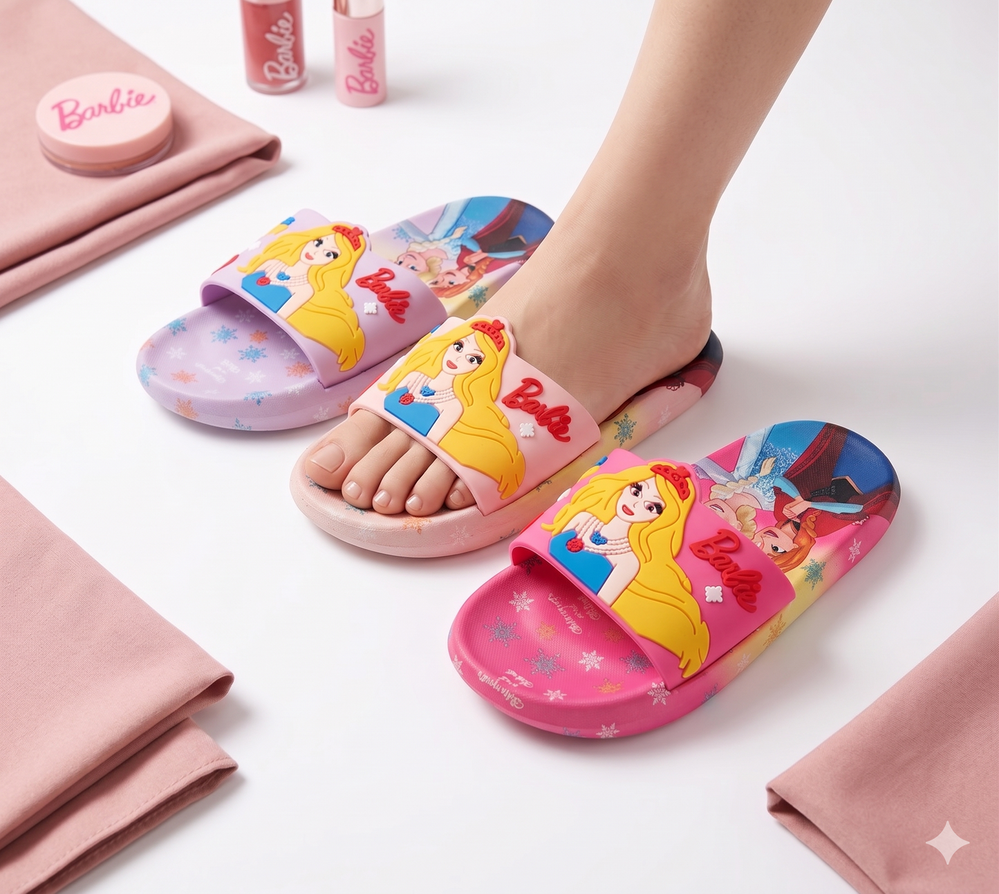 Barbie Theme Non Slip Summer Slipper for Kids Girls - ARS2