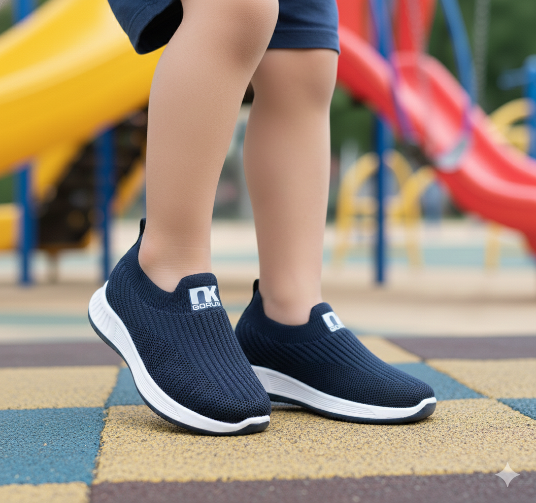 Easy to Wear Soft Comfortable Sketchers for Kids - 715 (Blue)