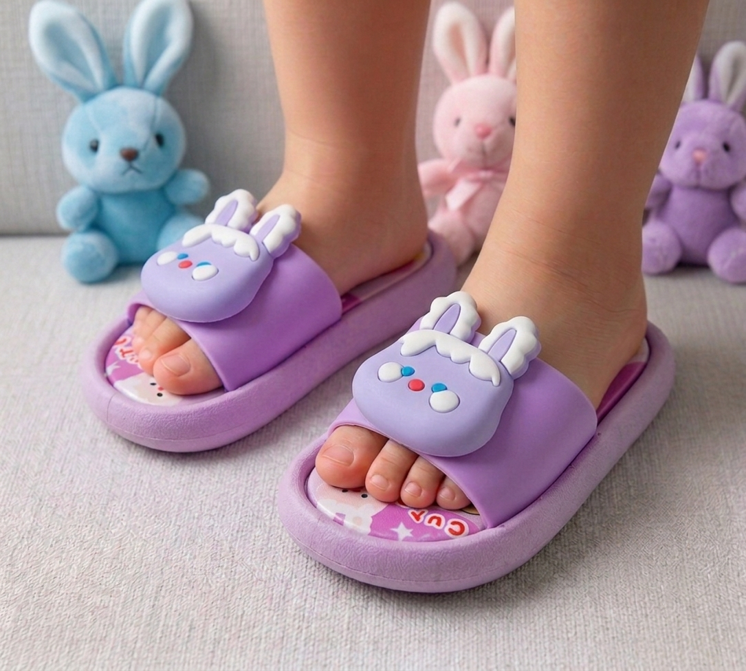 Bunny Theme Slippers for Girls - BCJ105 (Purple)