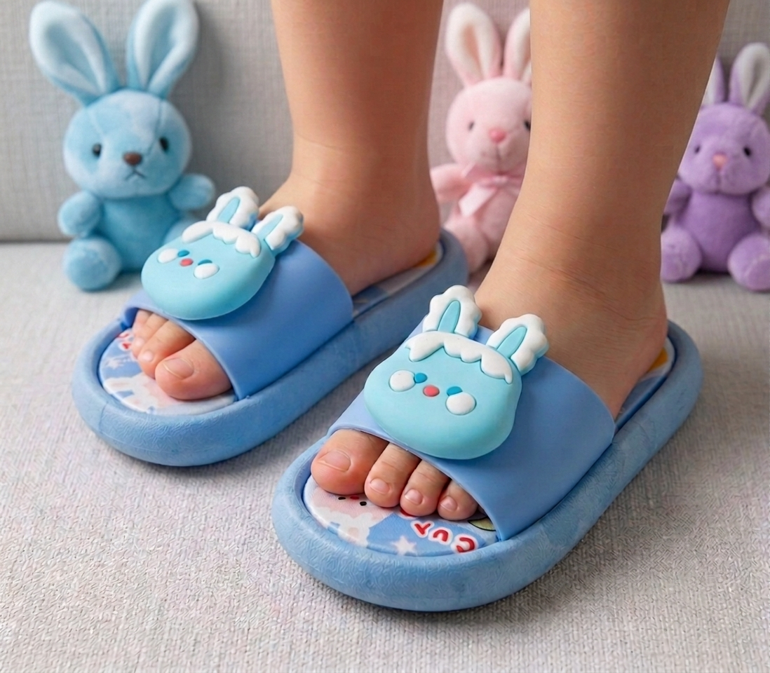 Bunny Theme Slippers for Girls - BCJ105 (Blue)