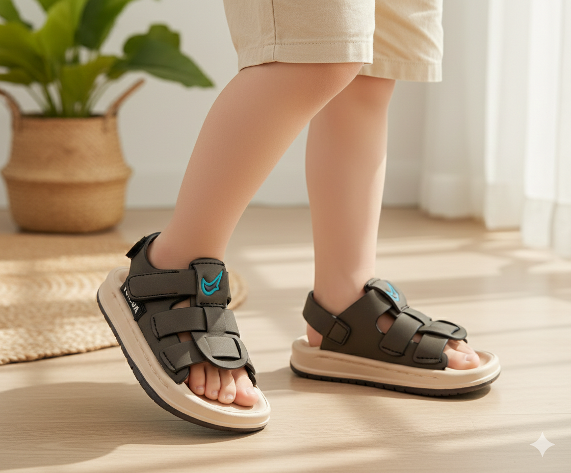 New Trendy Look Soft Sole Sandals for Kids - CW-510 (Gray)