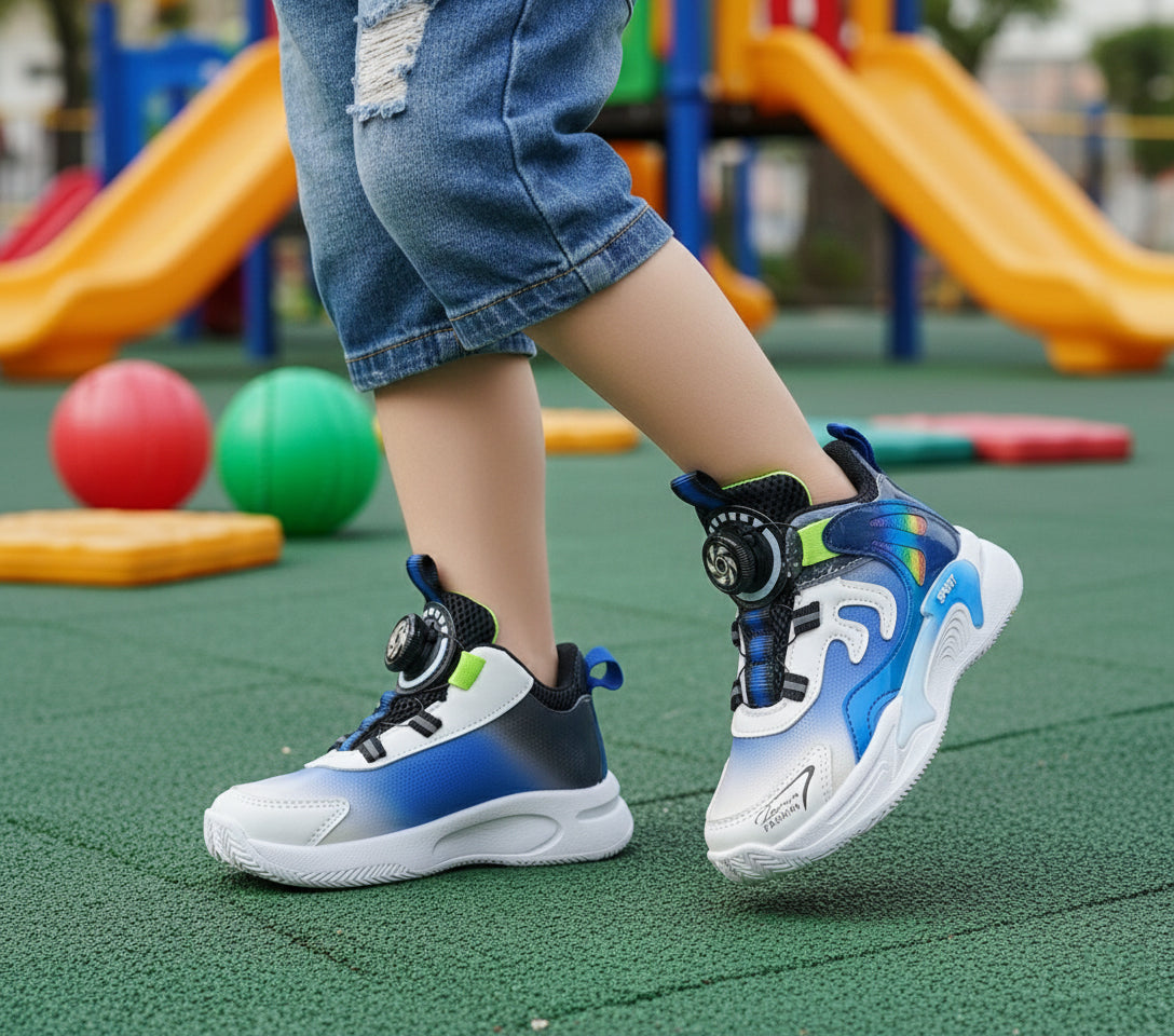 Premium Quality Autolcae Design Sneakers for Kids - PA518 (Blue)